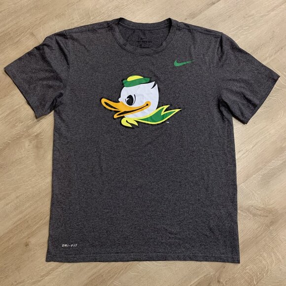 Nike University of Oregon Ducks T-Shirt Dri-Fit Men's Medium M Gray Swoosh - Picture 1 of 7